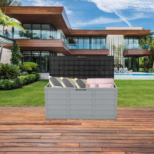 75gal 130lb Black Lid Plastic Patio Storage Box