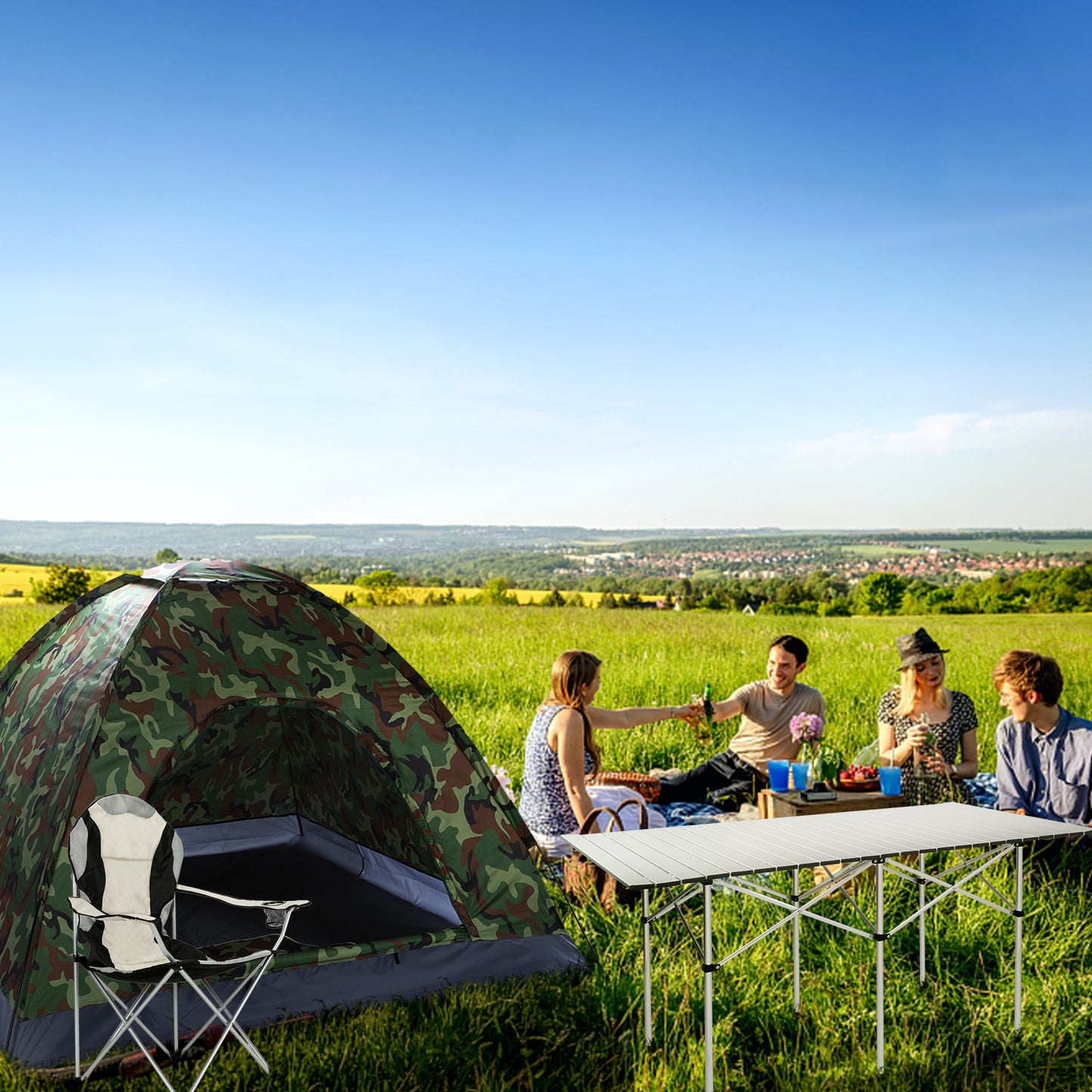 Camping Chair, Grey Iron