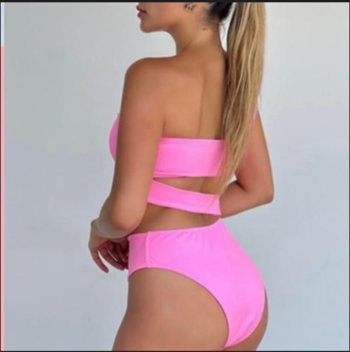 Pink Boom #21 – Bikini Asimétrico Impacto Rosa