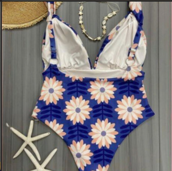 Flor Océano #36 – Traje de Baño Enterizo Floral