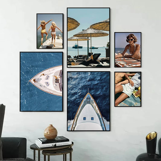 Luxury Yacht Canvas Painting Wall Art Pictures Home Decor