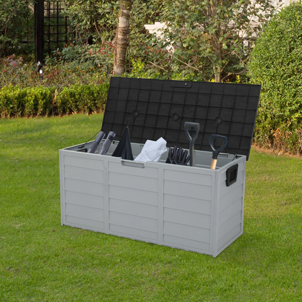 75gal 130lb Black Lid Plastic Patio Storage Box