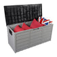 75gal 130lb Black Lid Plastic Patio Storage Box