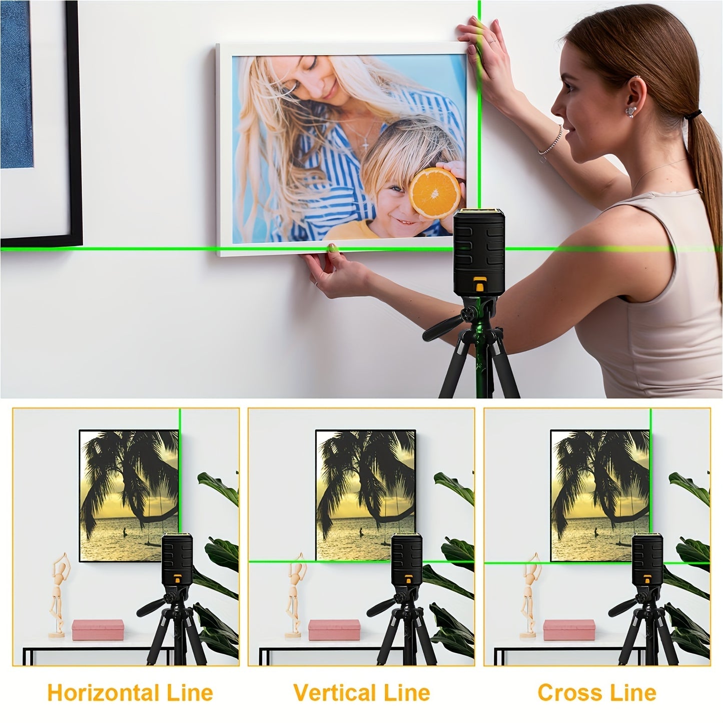 Laser Level, 100Ft Self Leveling Cross Line Lasers
