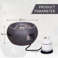 Faux Concrete Texture Round Dark Propane Outdoor Fire Pit