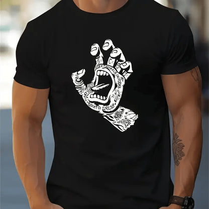 Casual Short Sleeved Round Neck T-shirts,