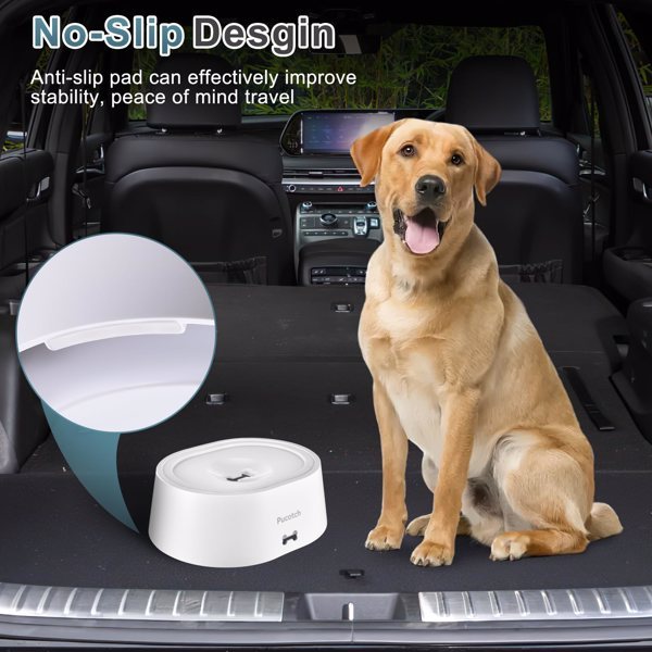 2-liter Pet Drinking Basin With Splash Proof Design