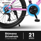 S24103  24 Inch Mountain Bike For Teenagers Girls Women, Shimano 21 Speeds