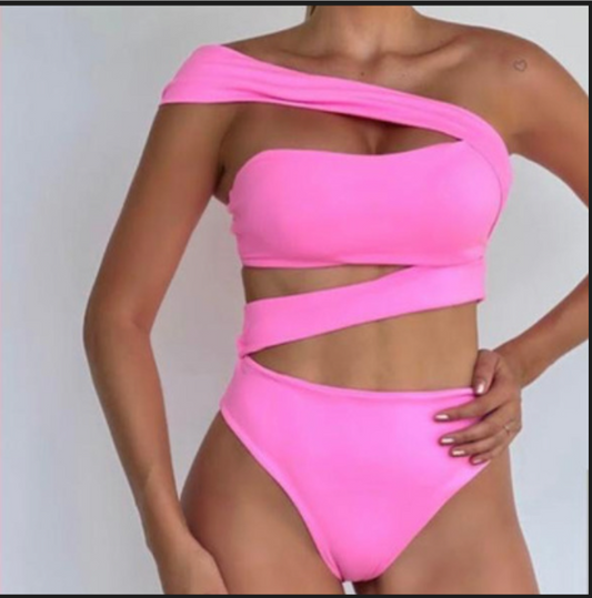 Pink Boom #21 – Bikini Asimétrico Impacto Rosa