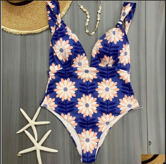 Flor Océano #36 – Traje de Baño Enterizo Floral