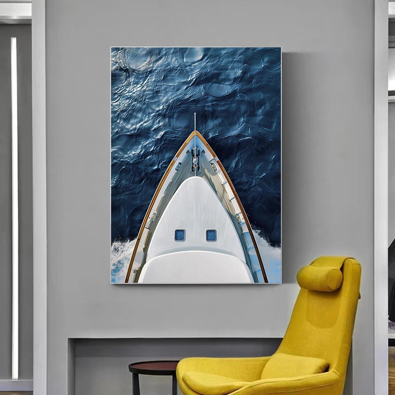 Luxury Yacht Canvas Painting Wall Art Pictures Home Decor