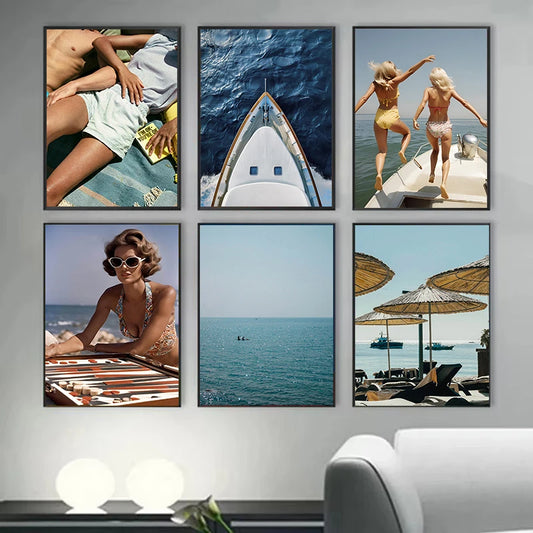 Luxury Yacht Canvas Painting Wall Art Pictures Home Decor