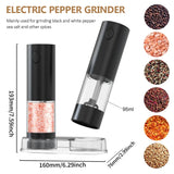 Rechargeable Electric Salt and Pepper Grinder Set