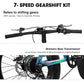 V20235 20 Inch Fat Tire Bike 7 Speed Mountain Bike