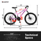 S24103  24 Inch Mountain Bike For Teenagers Girls Women, Shimano 21 Speeds
